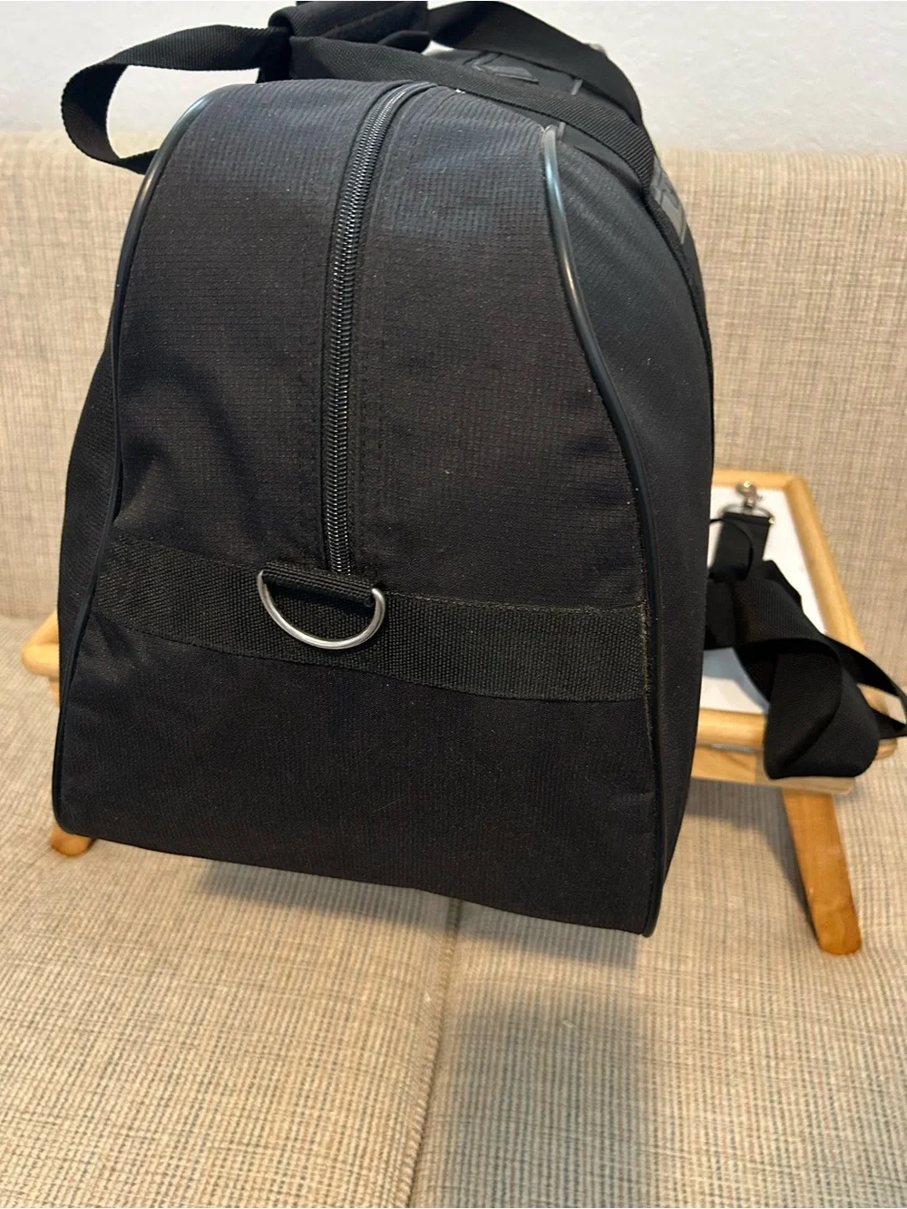 Calvin Klein Black Travel Duffel Bag with Shoulder Strap